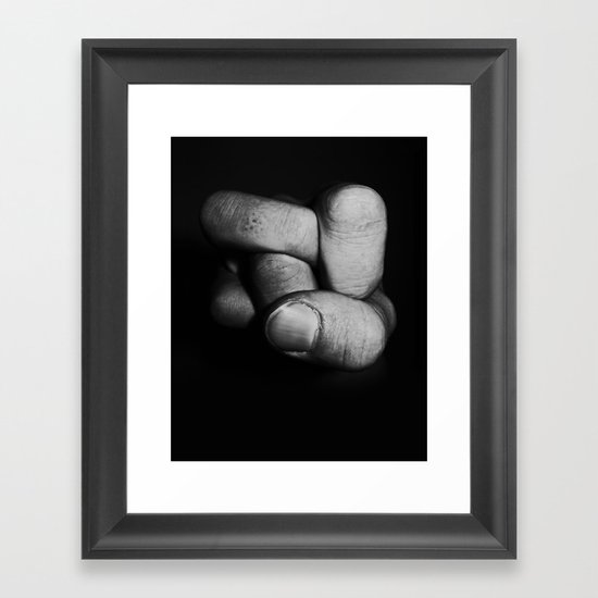 Tangled fist Framed Art Print