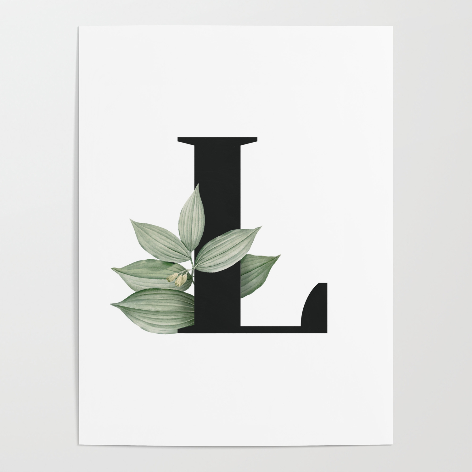 GRAPHICS & MORE Letter L Floral Monogram Initial Home Business Office Sign 