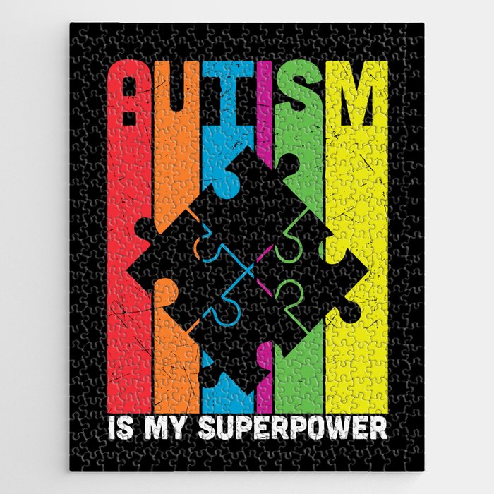 Autism Is My Superpower Colorful Puzzle Jigsaw Puzzle