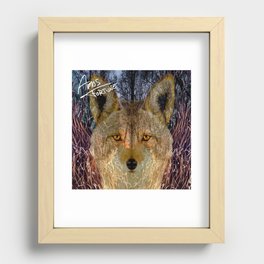 Long Night Coyote Recessed Framed Print