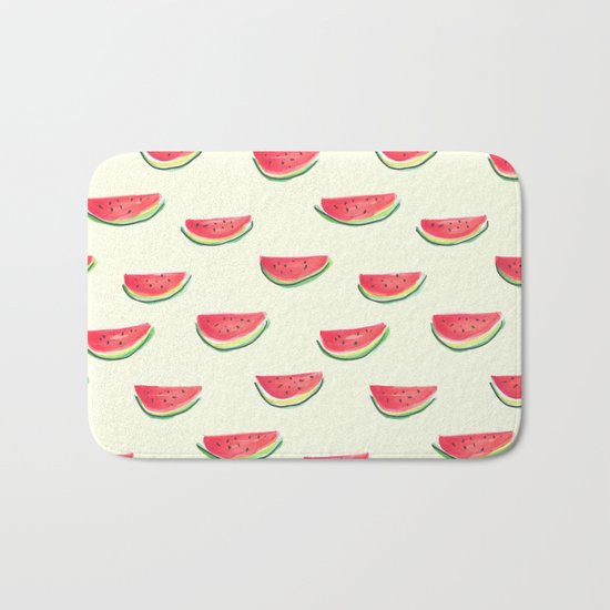 Watercolor Watermelon Bath Mat