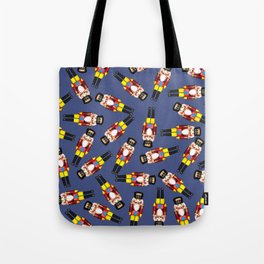 Small Nutcracker pattern Design - blue Tote Bag
