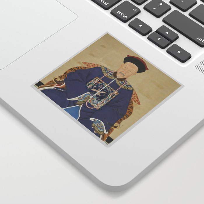 An Ancestor Portrait of an Official - Chinese, 19th century - Scroll painting - Mandarin Court Sticker