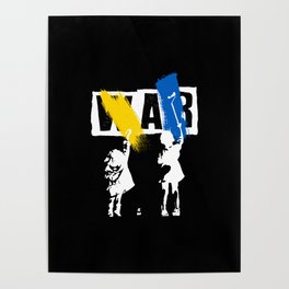 No War In Ukraine Kids Painting Poster