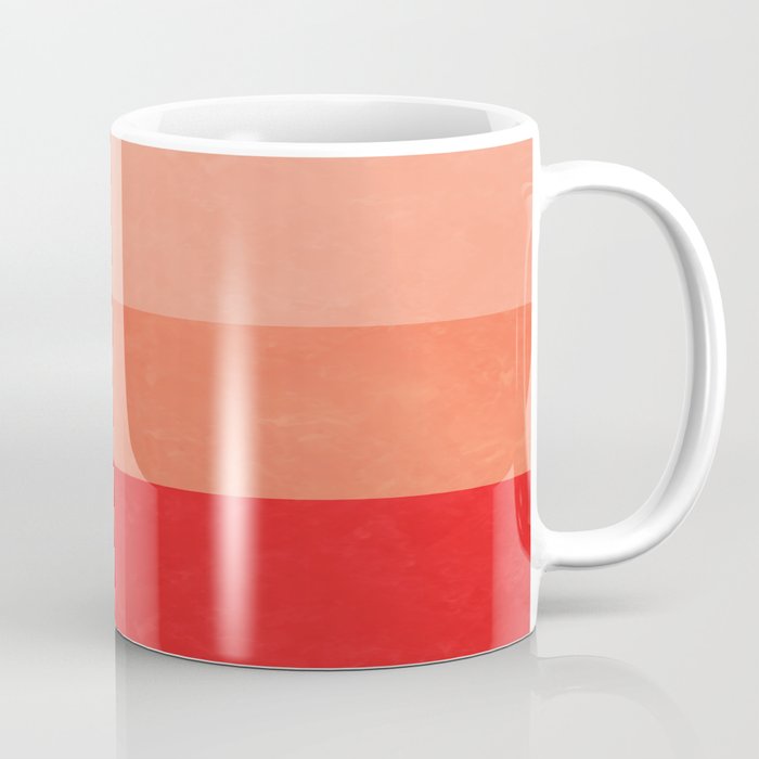 Red Grunge Stripes Coffee Mug