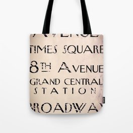 New York City Street Sign Tote Bag