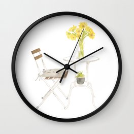Sunflowers in the Morning  Wall Clock
