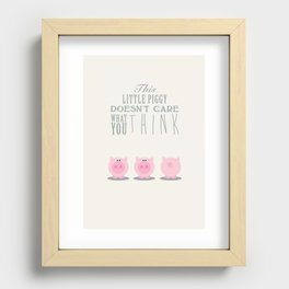 This little piggy Recessed Framed Print