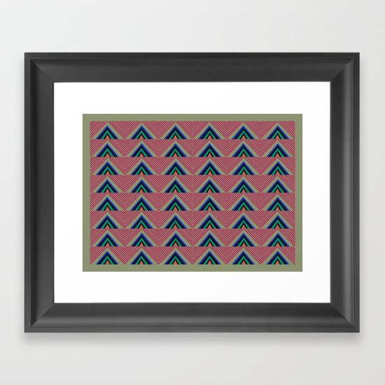 Rainbow Triangle Chevron Print Framed Art Print