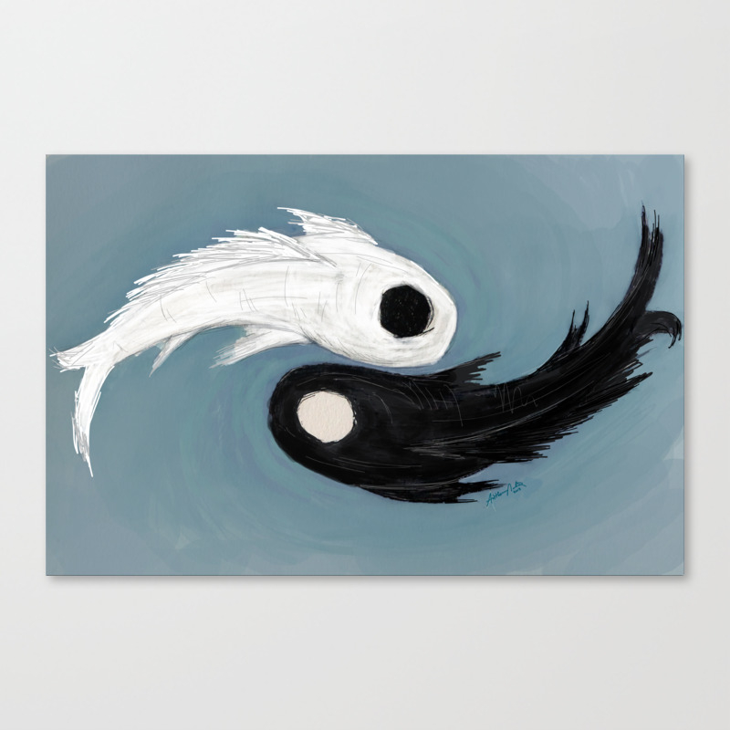Ying And Yang Koi Fish Canvas Print By Anthonynold Society6
