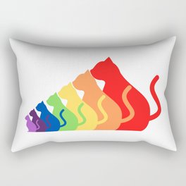 Rainbow Kitties Rectangular Pillow