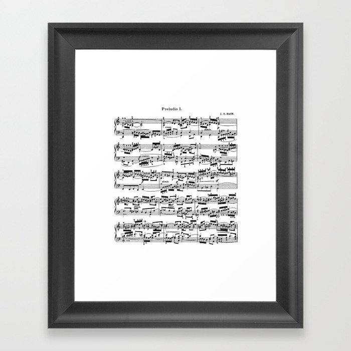 Sheet Music by Bach Framed Art Print by PNRalley Society6