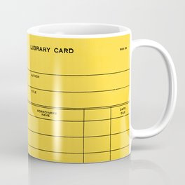 Library Card BSS 28 Yellow Coffee Mug