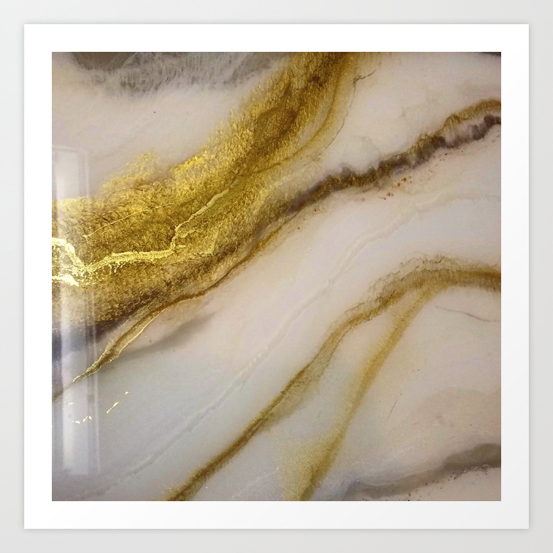 Gold Marble 3 Art Print By Delucci Resinart Society6