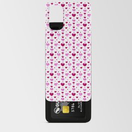 Valentine Day watercolor pink hearts Android Card Case