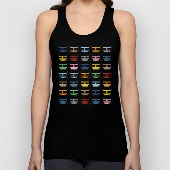 Rainbow Black Tapes Unisex Tank Top