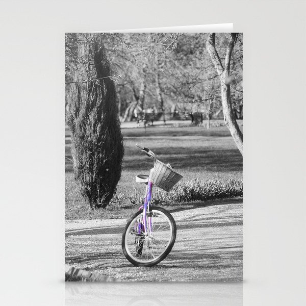 Bicycle in Summer Garden Stationery Cards