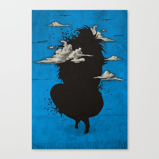 My head always in the sky... Canvas Print