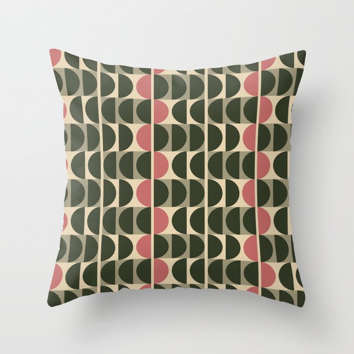 Shapes 18 in Forest and Rose Throw Pillow