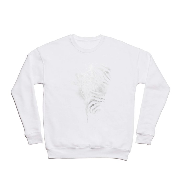 Zebra Mood - White Crewneck Sweatshirt