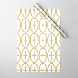 Geometric Oval and Star Pattern 131 Wrapping Paper