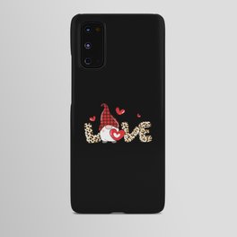 Cute Gnome Heart Love Leopard Valentine Android Case
