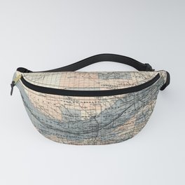 1880 Vintage Map of Nebraska and Union Pacific Railroad Fanny Pack