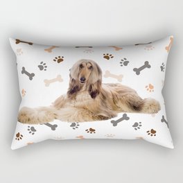 Afghan Hound Dog Rectangular Pillow