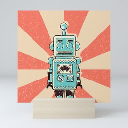 Retro Robot Mini Art Print