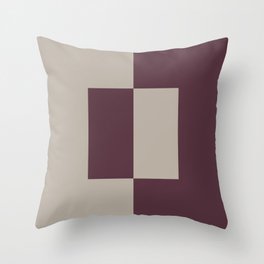 Deep Purple Gray Taupe Minimal Square Design 2021 Color of the Year Epoch and Fondue Throw Pillow