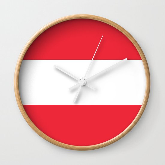 Flag Of Austria Austrian Flag Wall Clock By Flags Society6