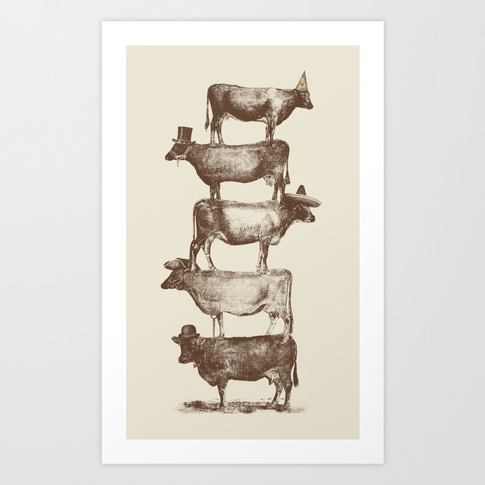 Cow Cow Nuts Art Print