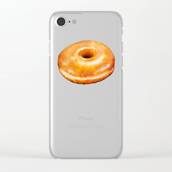 Donut Pattern - Glazed Clear iPhone Case