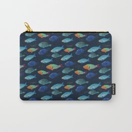 Happy Parrotfish Pattern Carry-All Pouch | Rainbowparrotfish, Parrotfish, Oceanfish, Seafish, Graphicdesign, Fishlover, Sand, Ocean, Peaceful, Soothing 