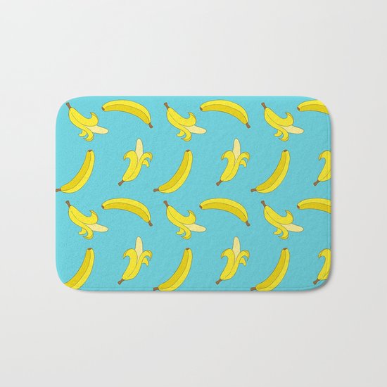 Banana Pattern #society6 #prints #home #decor Bath Mat