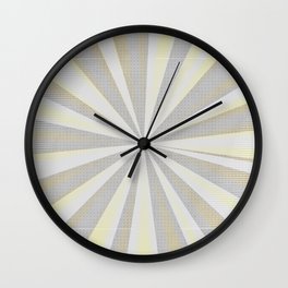 Grey comic stripes Wall Clock