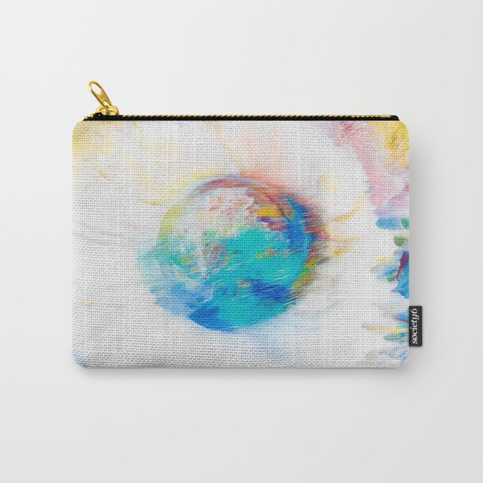 Paint pouring on glass Carry-All Pouch