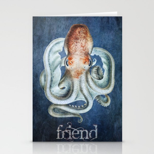 Octopus Friend - Rectangular Option Stationery Cards