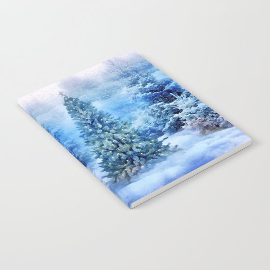 Christmas tree scene Notebook