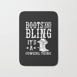 Cowgirl Boots Quotes Party Horse Bath Mat