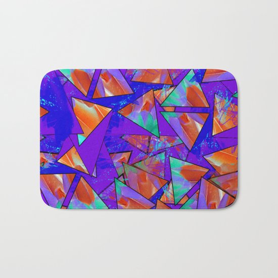 Blue Kaleidoscopic Bath Mat
