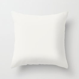 Pantone Snow White pale neutral solid color modern abstract pattern Throw Pillow