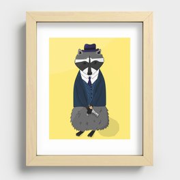 mafia racoon Recessed Framed Print