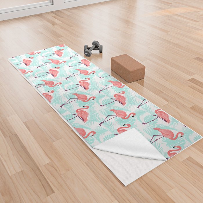 Flamingo Pattern 1 Yoga Towel