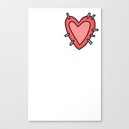 Stitched Heart Canvas Print