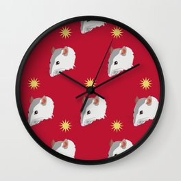 White rat Wall Clock