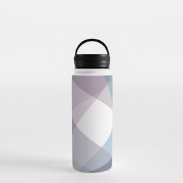 Abstract Geometric in Muted Geode Colors Purple & Blue Water Bottle