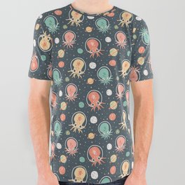 Squids in Space All Over Graphic Tee