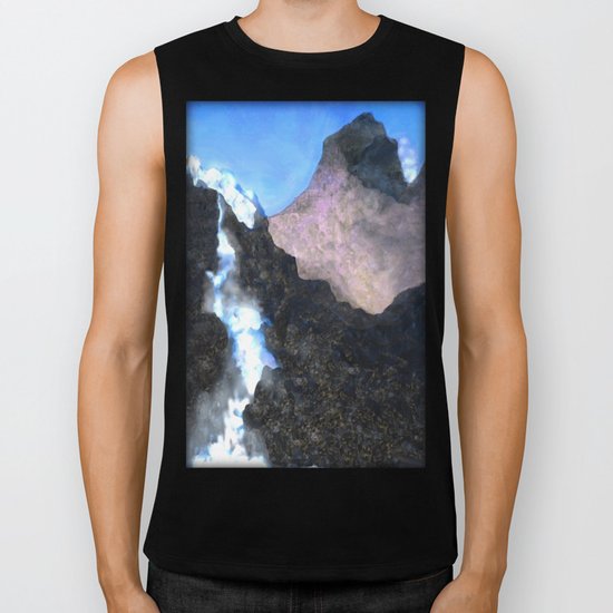 Canadian Mountain Scene Biker Tank