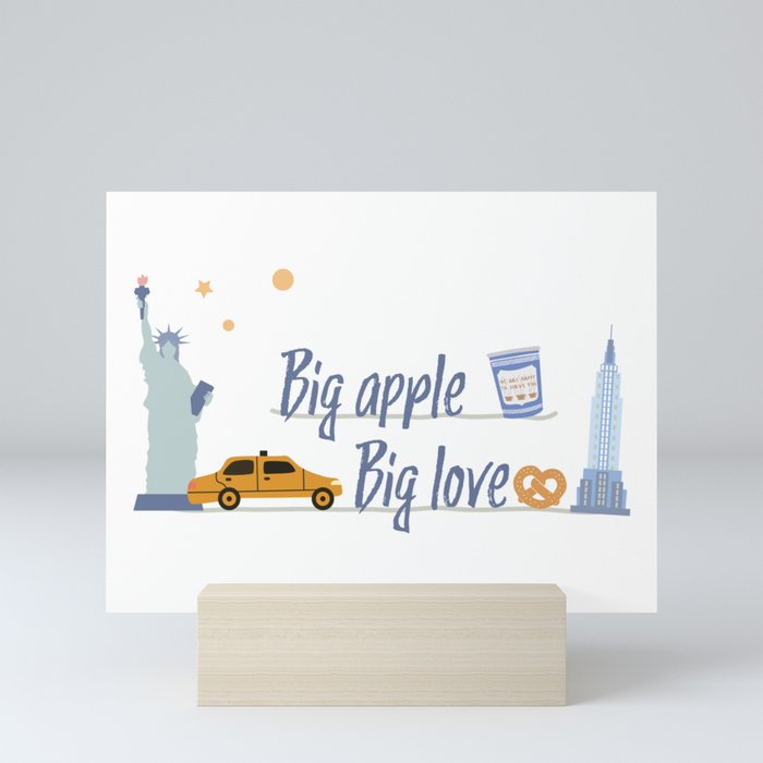 Big apple.  Big love Mini Art Print